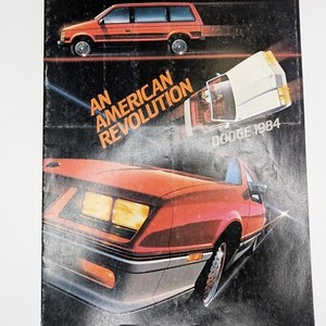 1984 Dodge An American Revolution Car Brochure Catalog Auto Advertising Van E10