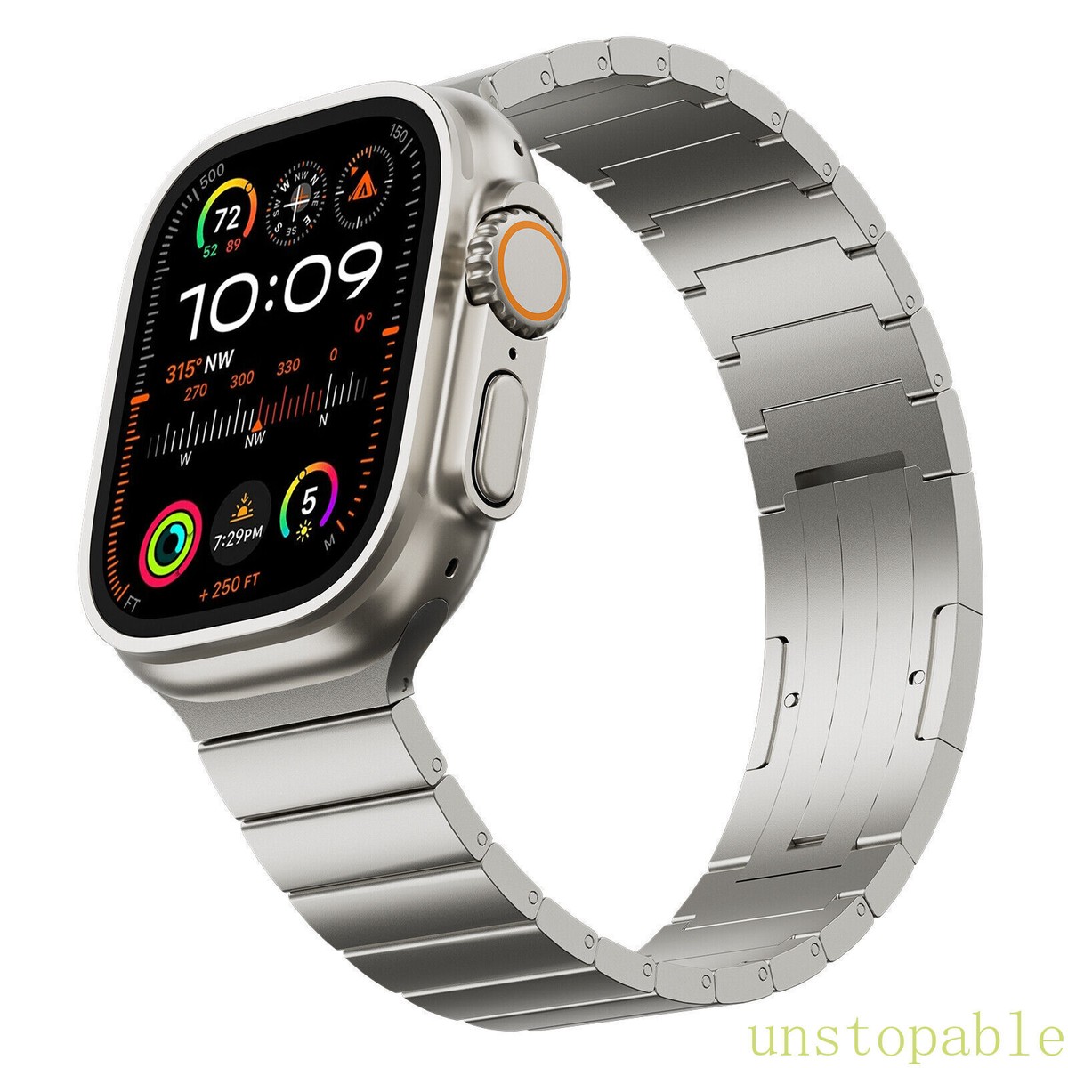 Men For Apple Watch Ultra 1 2 49mm 100% Titanium Metal Watch Strap 