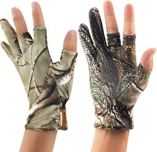 Fishing Gloves Fingerless Gloves Protection Breathable Sun Gloves Half Finger L