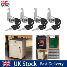 4 Pack 16mm Cabinet Locks with Keys File Cabinet Cam Cylinder Lock Drawer 12/19"