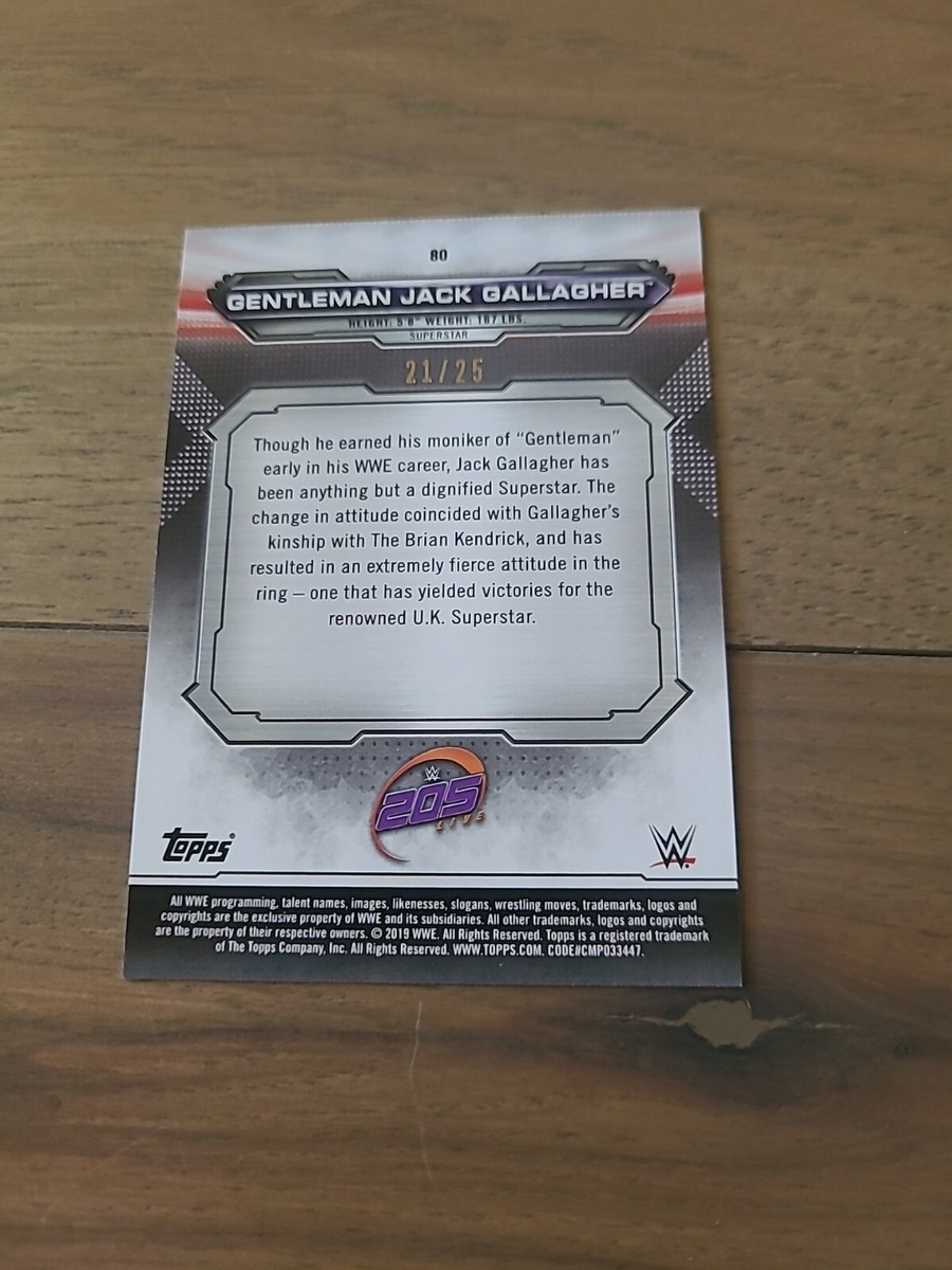 Nice 2019 Topps WWE Gentleman Jack Gallagher Silver #21/25 Made