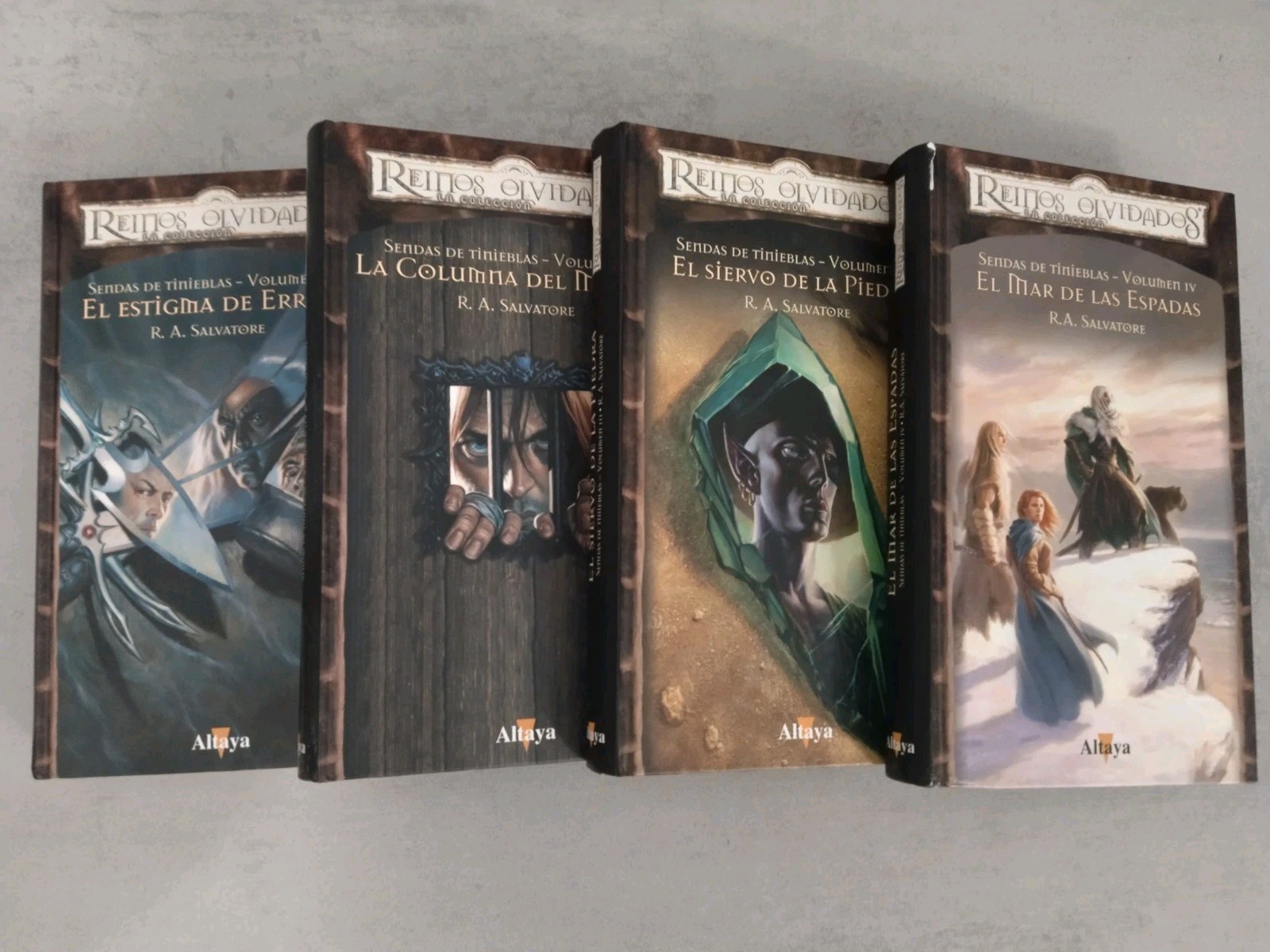 SENDAS DE TINIEBLAS COMPLETA, ELFO OSCURO, REINOS OLVIDADOS, SALVATORE ALTAYA