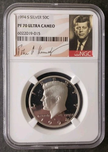 1994 S Proof 50c Kennedy Silver Half Dollar NGC PF70 Ultra Cameo