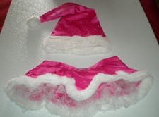 Victoria's Secret Santa Baby Skirt  Pink Sparkly Rhinestone Santa Hat RARE 