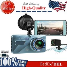 Car Dual Dash Cam 720P Camera Recorder Looping Vehicle DVR Driving Recording New