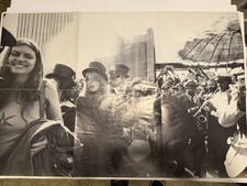 The Beatles Paul and Linda McCartney B&W 1975 Poster Wings original 30x20