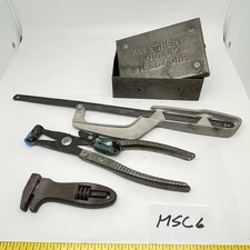 Vintage Miscellaneous Tools - Wrench, Hand Saw, Metal Box, K-D Hose Clamp Plier