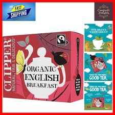 80 Count Fairtrade Organic English Breakfast Tea Bags - Sustainable & Delicious 0.10 per strip