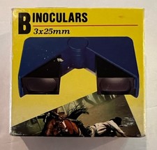 VINTAGE 3 X 25 MM POCKET NOVELTY FOLDING BINOCULARS WITH ORIGINAL BOX