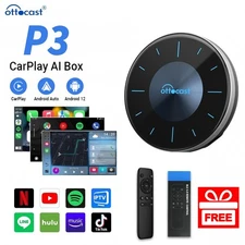 Ottocast P3 CarPlay Android AI Box Wireless Android Auto Adapter 8+128GB +Remote