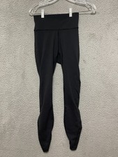Lululemon Womens Size 4 Leggings Black Mesh P...
