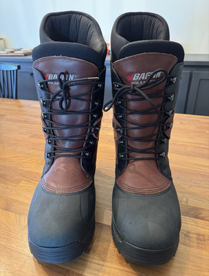 Baffin Men's Snow Boots Brown/Black Leather Mid-Calf Lace Up US 13 EU 47