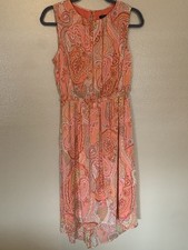 Tommy Hilfiger Orange Paisley Dress Size 8