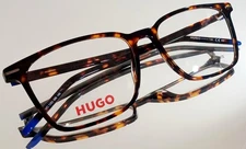 Original HUGO HG 1225 086 Eyeglasses HAVANA New Plastic 55-16-145 Light Acetate