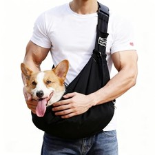 Sac de Transport pour Chien et Chat, Réglable Sac à Bandoulière Mains Libres ...