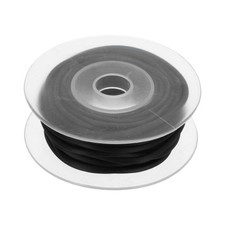 2mm 5.5yards Hollow Pipe Rubber Cords Tubing Silicone Pipes, Black