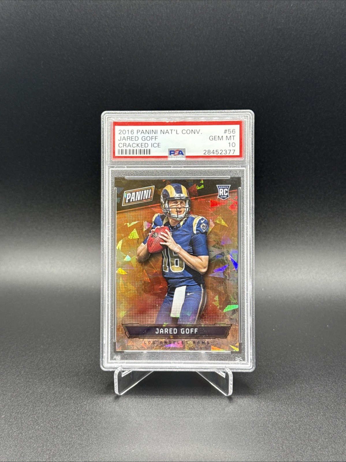 2016 Panini National Convention - Jared Goff #56 Cracked Ice /25 (RC)