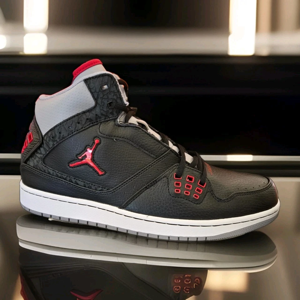 Zapatilla deportiva Jordan 1 Flight Mid para hombre - negra/gris/roja Foto 2 de 4