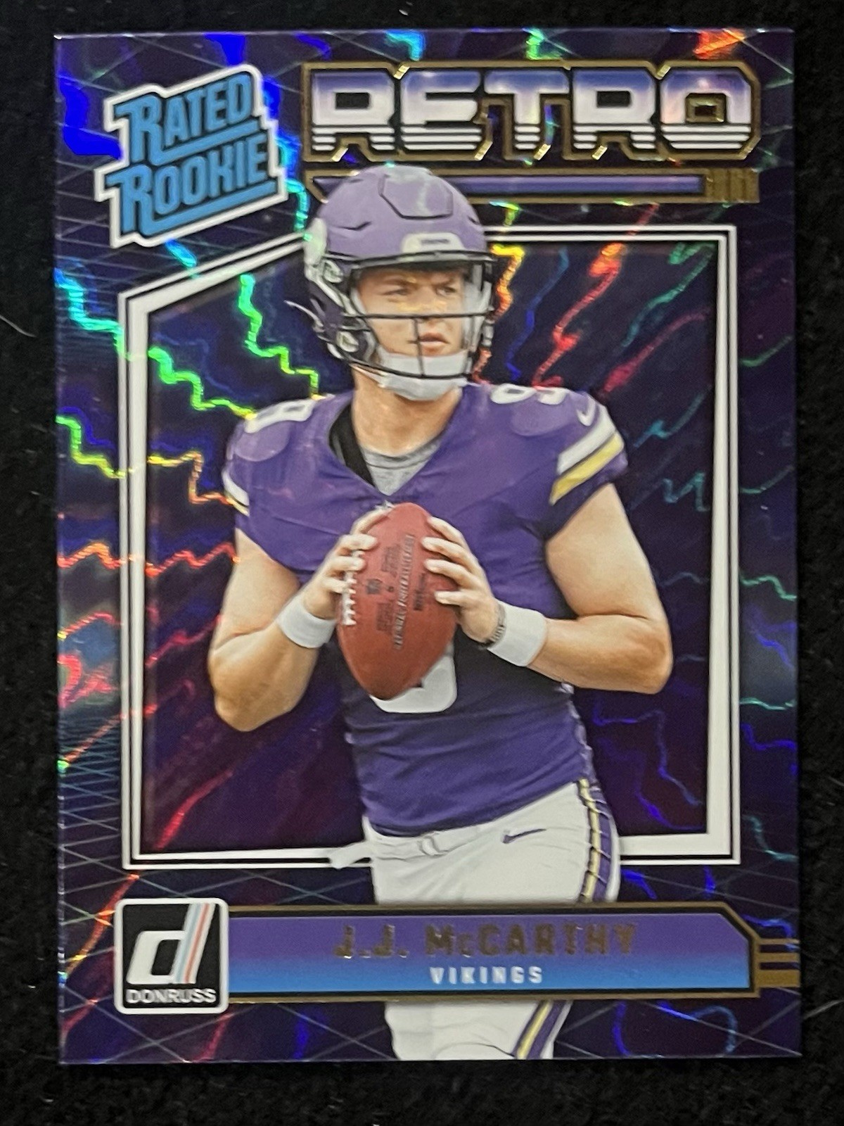 2024 Panini Donruss - Rated Rookie Retro J.J. McCarthy #2 (RC) Vikings