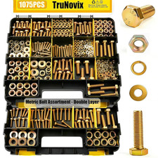 1075 Pcs Metric Bolts and Nuts Assortment Kit Grade 8.8 M4 M5 M6 M8 M10 M12