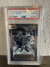 1996-97 Bowman's Best Retro Allen Iverson Rookie Insert TB13 PSA 10 76ers