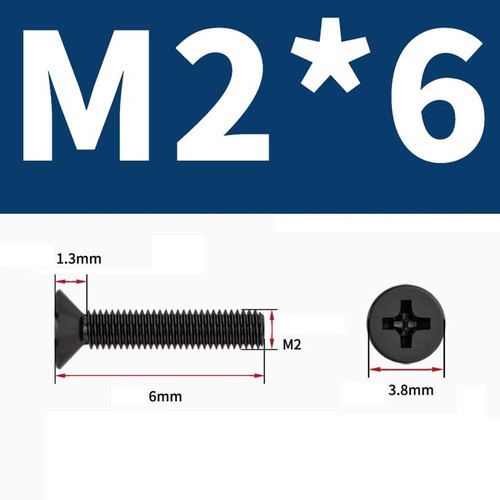 Stainless Steel A2 Black Phillips Machine Screws Countersunk Flat Head Bolts - Picture 25 of 164