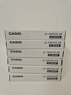 Six (6) Casio FX- 260 Solar II Scientific Calculator Elementary to High School