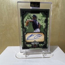 2024 Wild Card 5 Card Draw Classic Juan Carela #5CDCL-JC Purple/Green /3 AU RC