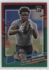 2023 Donruss Rated Rookie Optic Preview Red & Green Prizm Tyrique Stevenson 13c4