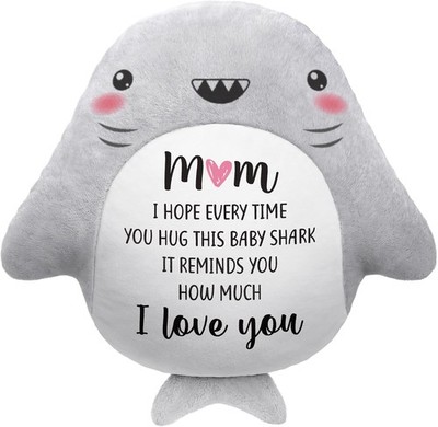 Gifts for Mom, I Love You Shark Pillow, Christmas Birthday Gifts for Moms from D