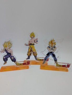 Dragon Ball Z 3x Acryl Aufsteller Son Goku Vegeta Son Gohan Anime Figuren Set
