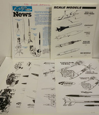 RARE ESTES News Fall 1988 Catalog & 10 Vintage Black & White Clip-Art