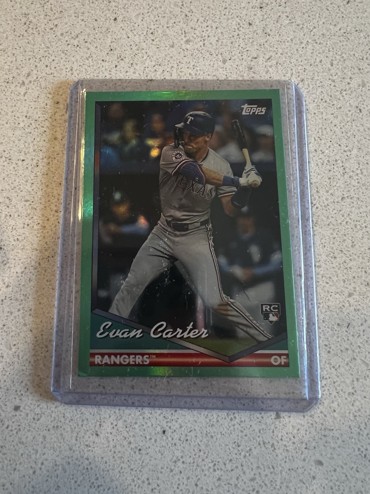 2024 Topps Archives - 1994 Topps Evan Carter #223 Green Foilboard /99 (RC)