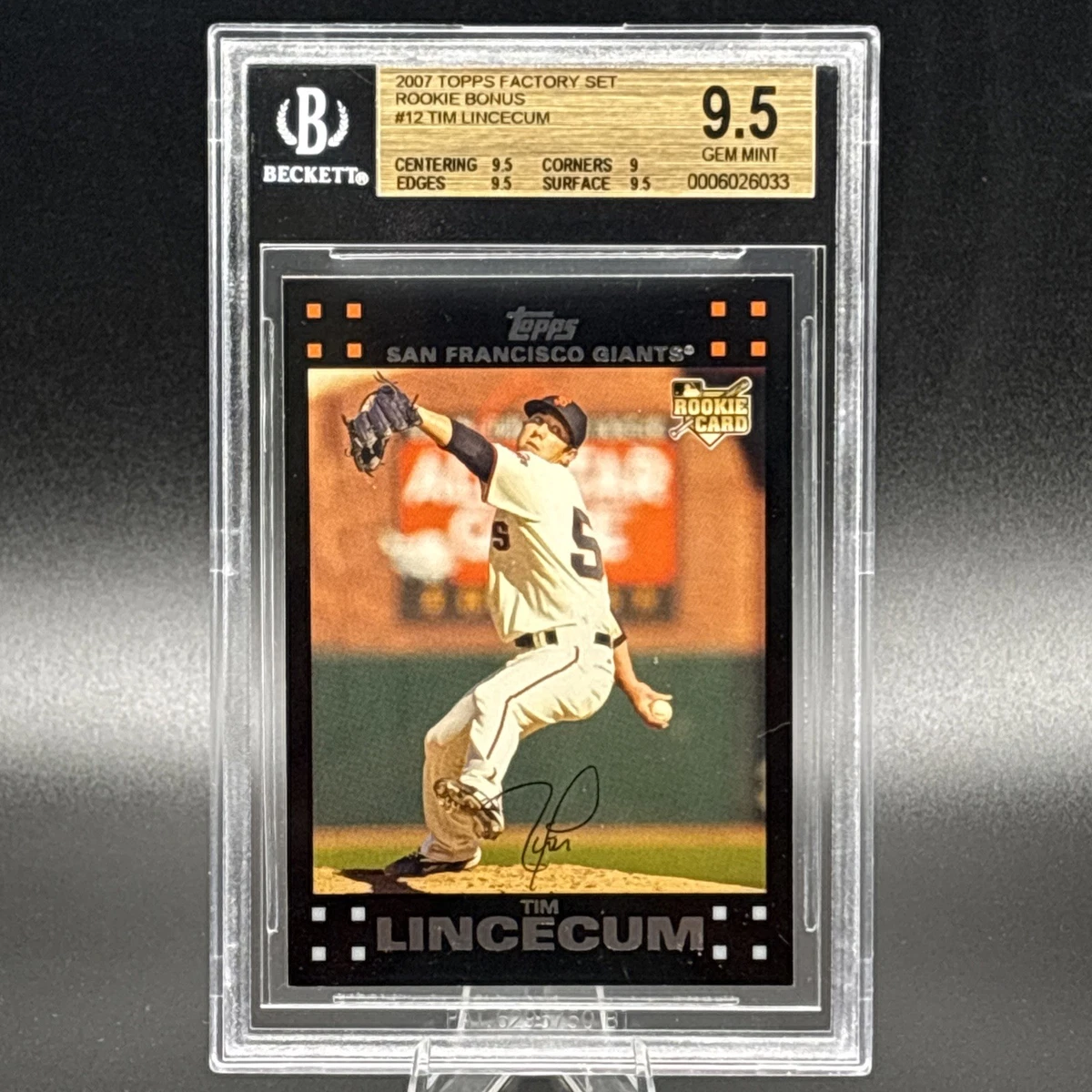 Tim Lincecum Baseball San Francisco Giants Sports Trading Cards 