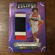 2024-25 Panini Obsidian - Purple Eclipse Materials Bub Carrington /75