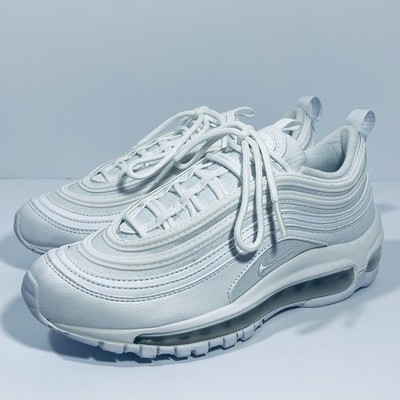 Nike Air Max 97 Triple White Metallic Silver Shoes Size 4Y  921522-104