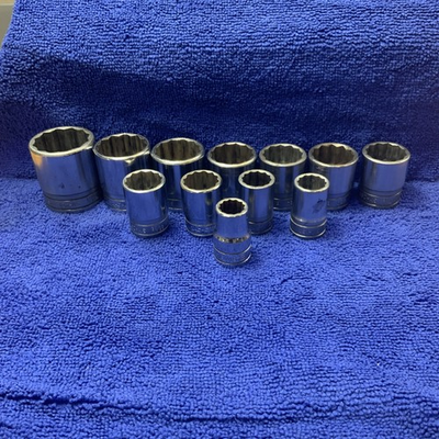 #ad Snap On SW Series 1 2quot; Drive 12 Point SAE Shallow Socket 13 Piece Set $115.00