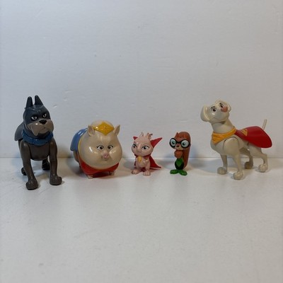 Mattel League of Super Pets figures Lot Of 5 Pig Squirrel Ace Krypto Guinea Pig