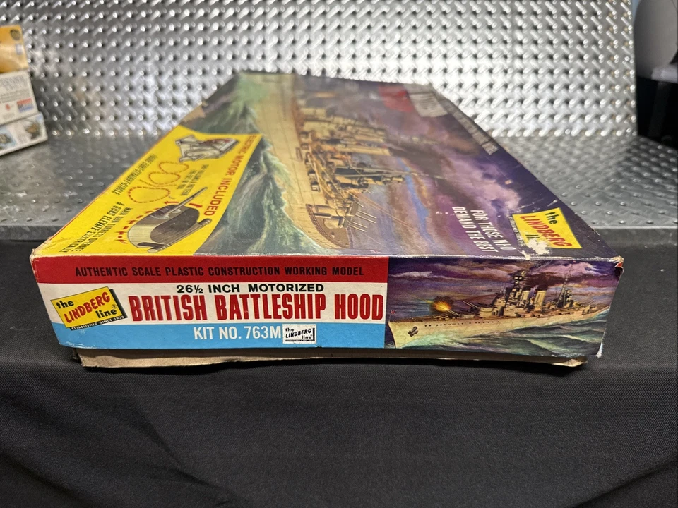 Vintage Rare 1964 Lindberg HMS Hood British Battle Cruiser Motorized #763M - Image 3 of 4