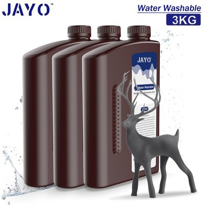 JAYO 3KG Wasser Waschbar 3D Drucker Harz UV Photopolymer Resin 405nm Dunkelgrau