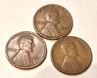 1927 P, D, S, Lincoln Wheat Cent, Penny, Fine Condition