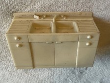 Vtg Marx Dollhouse Furniture Kitchen Sink Cabinet