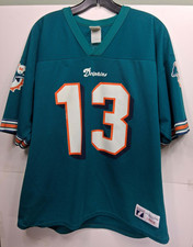 Vintage 1980s NFL Miami Dolphins Football Jersey Number 13 Dan Marino Mens Large