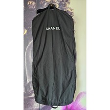 Chanel Garment Bag Black Logo Travel Cloth 23 x 49 in / Velvet Hanger TP01
