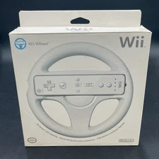 Nintendo Wii Steering Wheel Controller In Box White No Manual