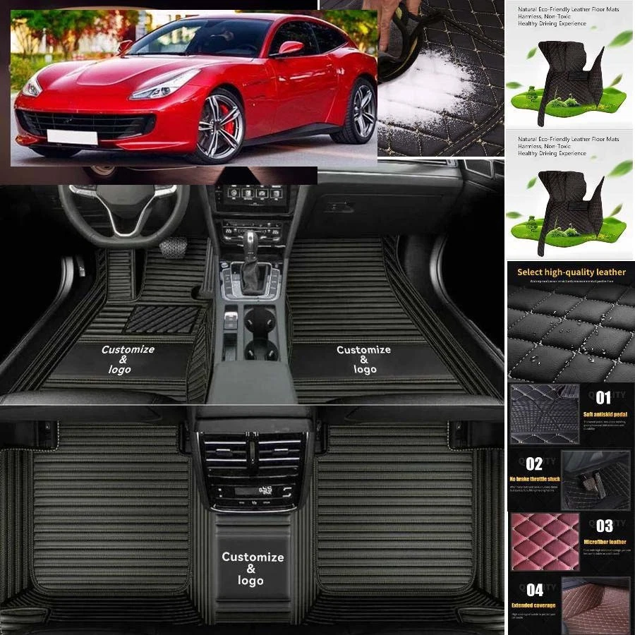 For Ferrari GTC4 Lusso Car Floor Mats Auto Carpets All Weather Waterproof - Imagem 3 de 4