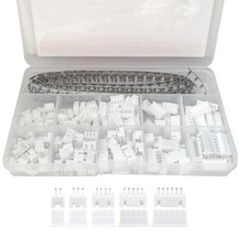460PCS JST-XH Connector Kit 2.54mm Pitch, 2/3/4/5/6 Pin Male Female Housing...