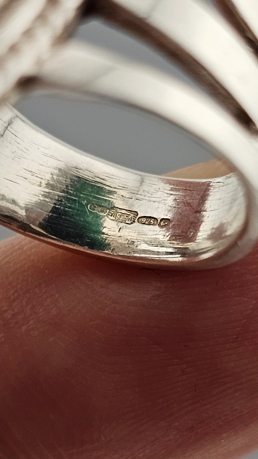 925 Sterling Silver Statement Ring set with Natur… - image 4