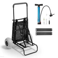 VEVOR Beach Dolly with Big Wheels for Sand,20.1" x 14.6" Cargo Deck,w/ 9" Balloo