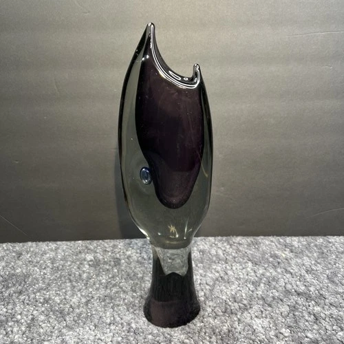 Vintage Mid-Century Murano Style Vase Hand Blown Italian Art Glass Heavy 1960’s